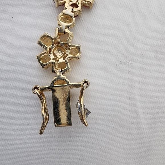 NIB 18kt Gold Over Sterling Silver Semi Precious Stone Braclet - Picture 6 of 7